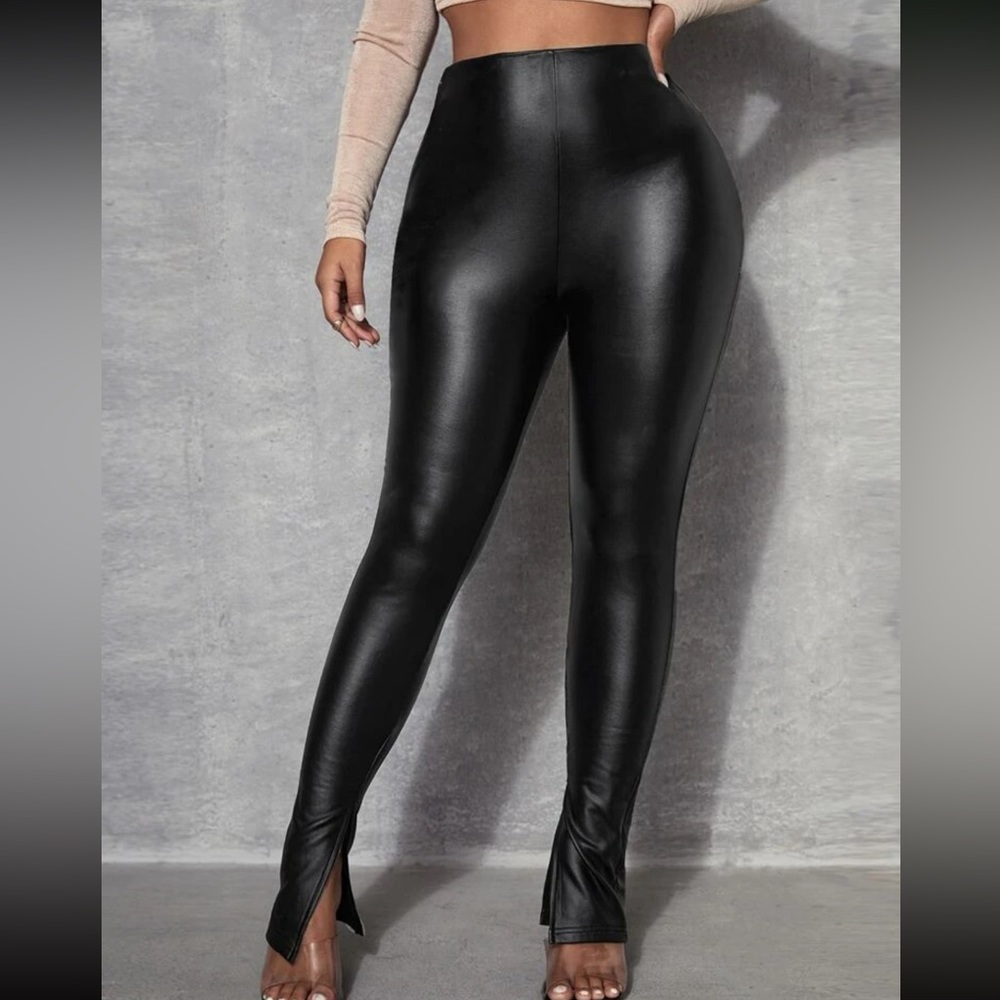 Split hem skinny pants